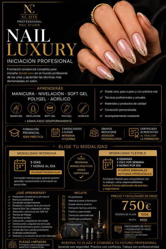 Curso Luxury de Uñas Profesional | Formación Completa desde Cero
