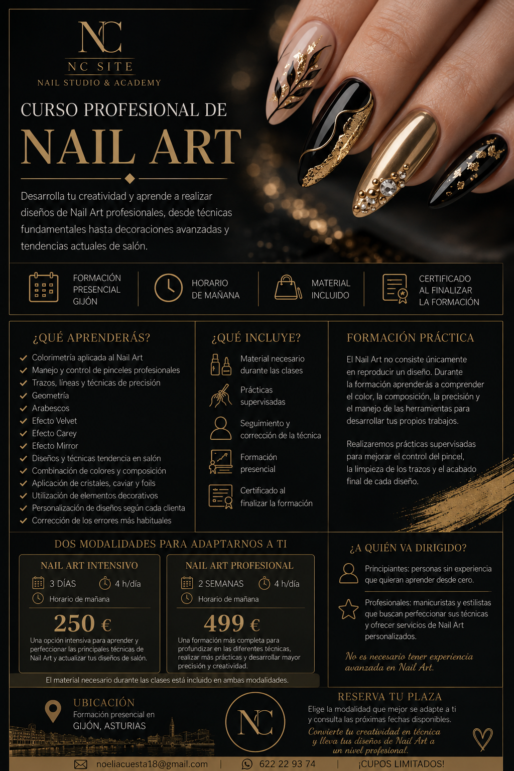 Curso Profesional de Nail Art Presencial en Gijón