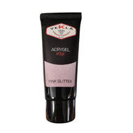 Acrygel Profesional Pink Glitter 60g | Construcción y Refuerzo de Uñas Vekla